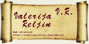 Valerija Reljin vizit kartica